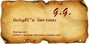 Gulyás Gerzson névjegykártya