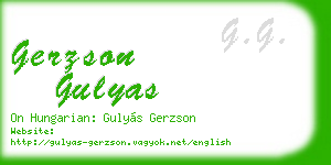 gerzson gulyas business card